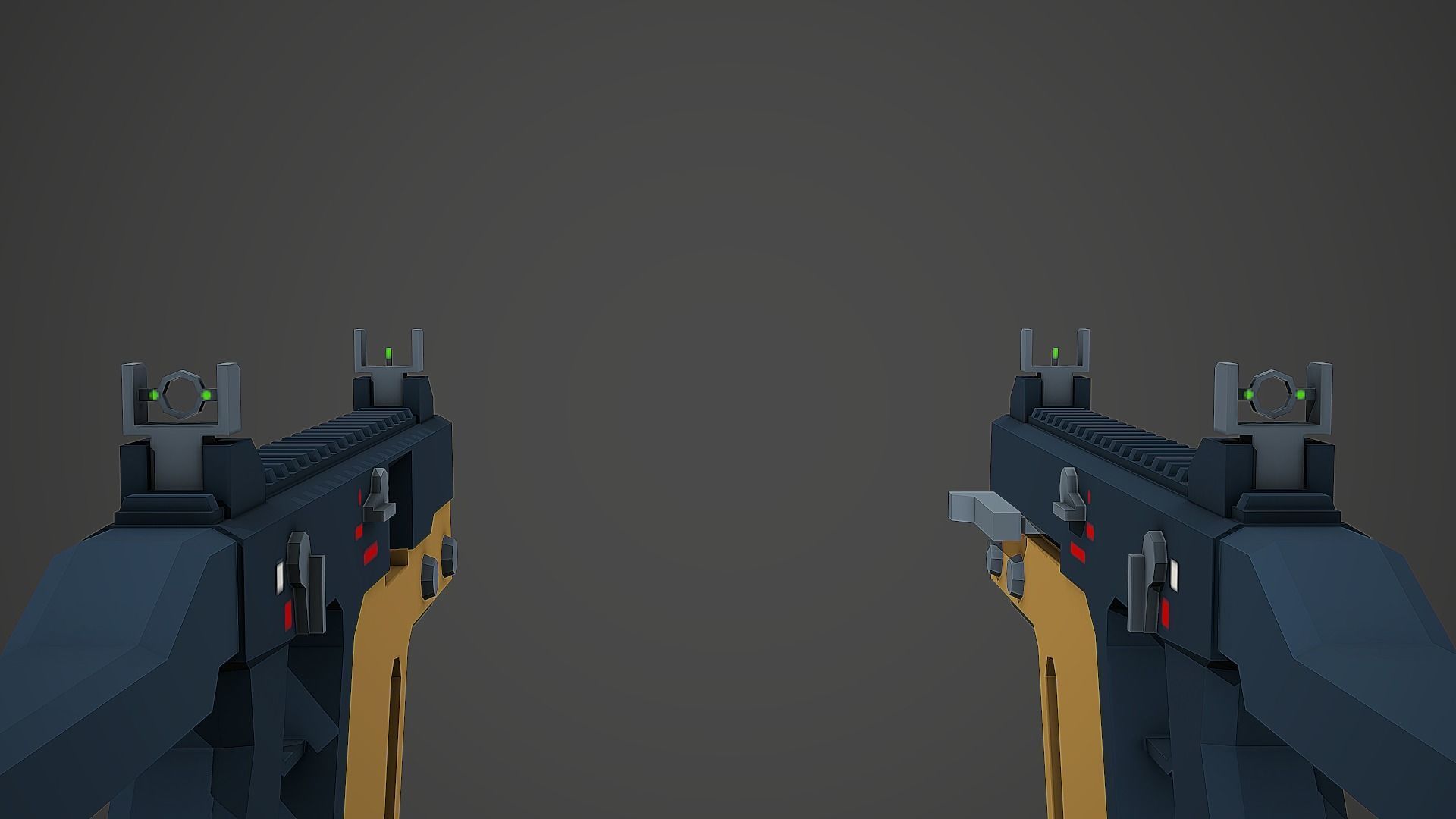 Stylized Kriss Vector SMG Low Poly Mobile Ready Low-poly 3D model_5