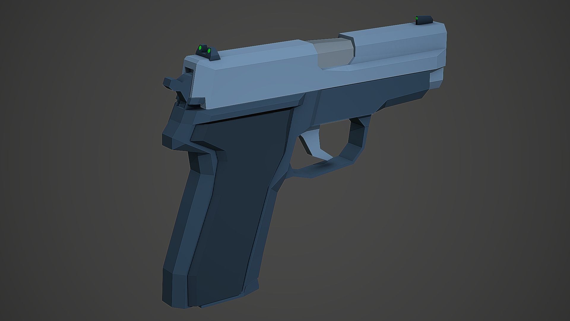 Stylized SIG Sauer P228 Low Poly Mobile Ready Low-poly 3D model_1