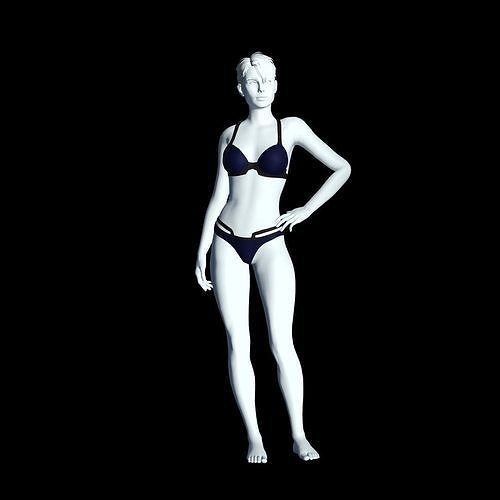 Cyberpunk - Valeria Underwear Clothing Low-poly 3D model