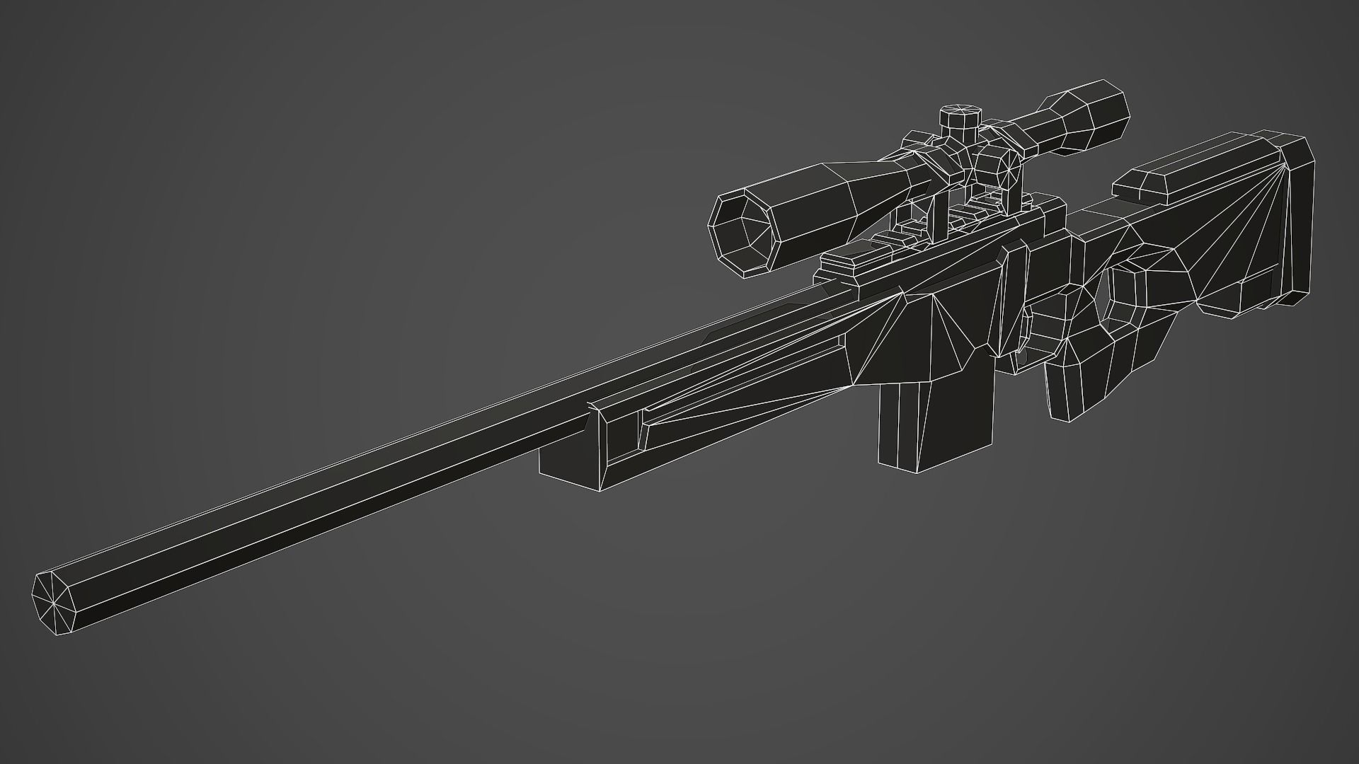 Stylized AWP Sniper Low Poly Mobile Ready Low-poly 3D model_7