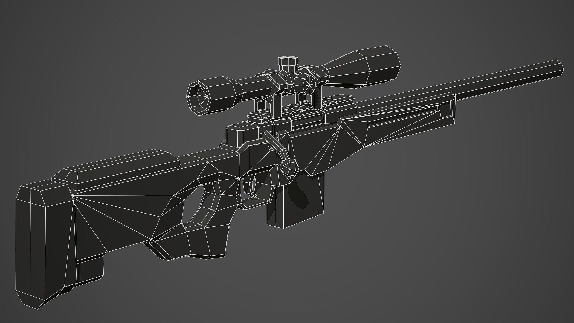 Stylized AWP Sniper Low Poly Mobile Ready Low-poly 3D model_6