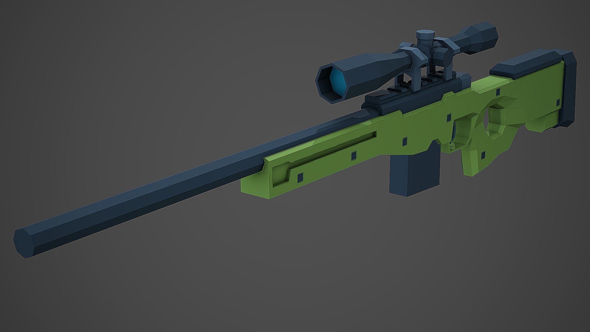 Stylized AWP Sniper Low Poly Mobile Ready Low-poly 3D model_2