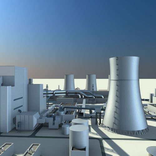 Thermal Power Plant 3D model