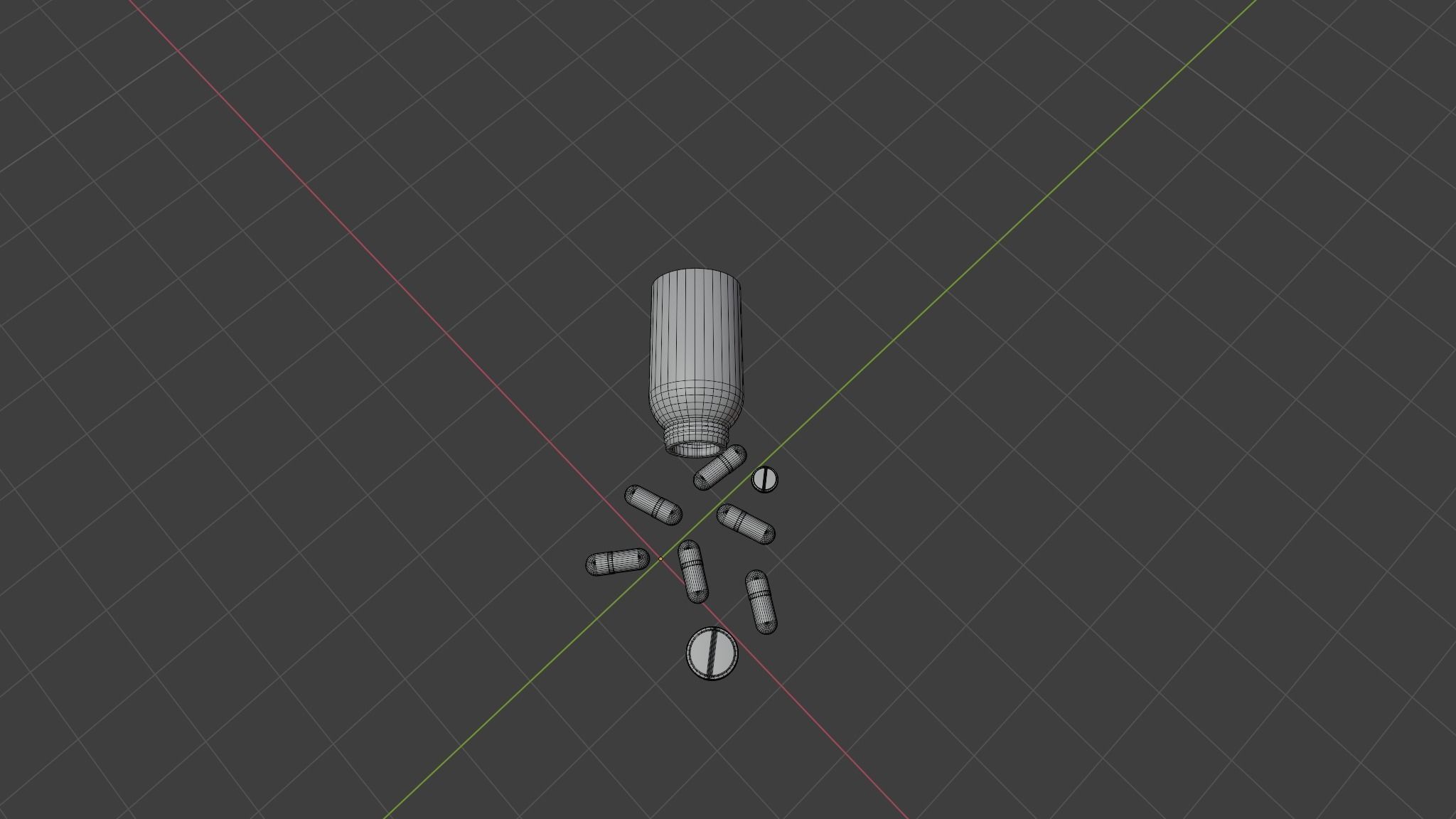  pill bottle and  capsule 3D model_8