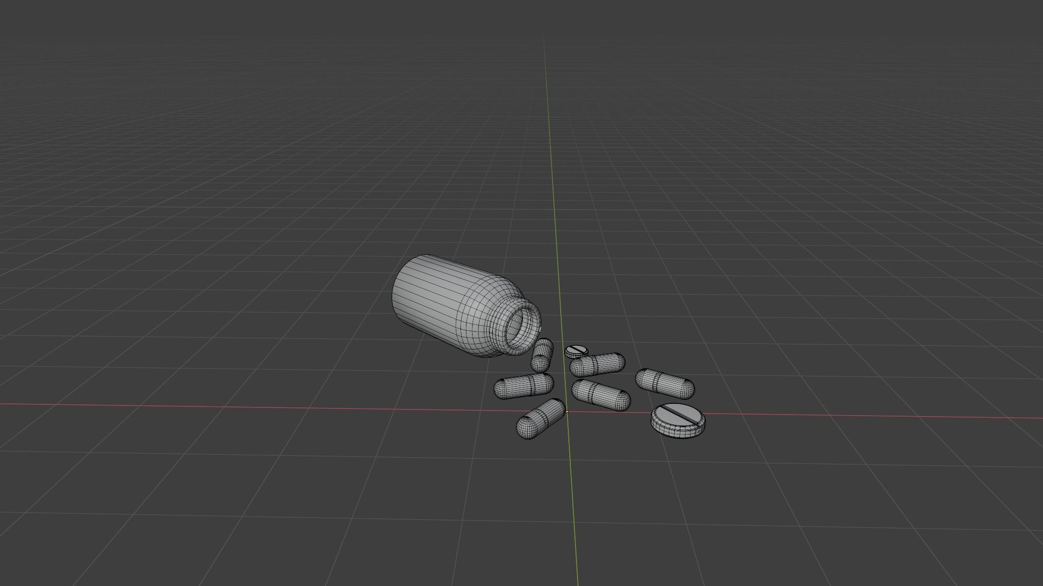  pill bottle and  capsule 3D model_7