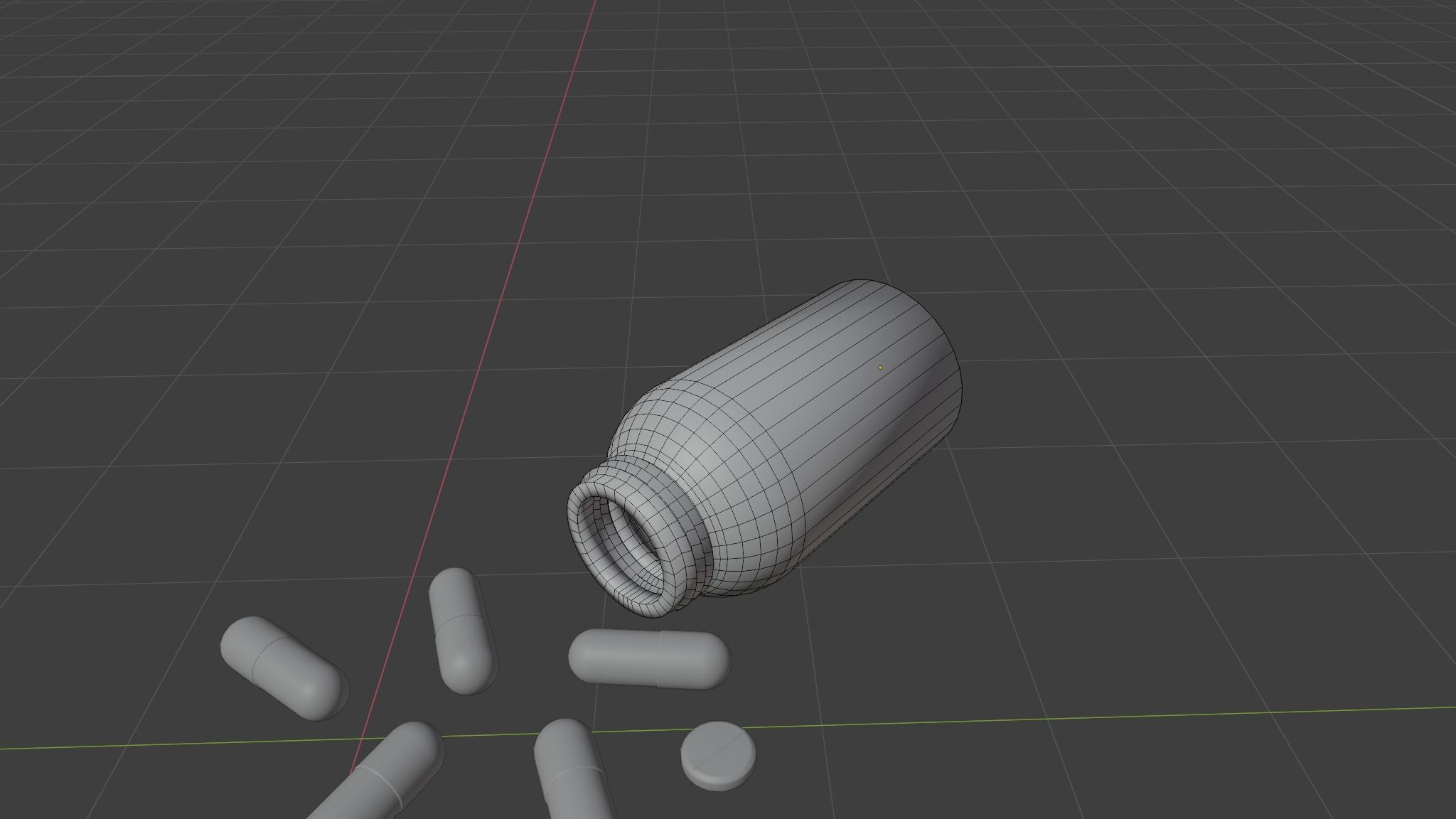  pill bottle and  capsule 3D model_6