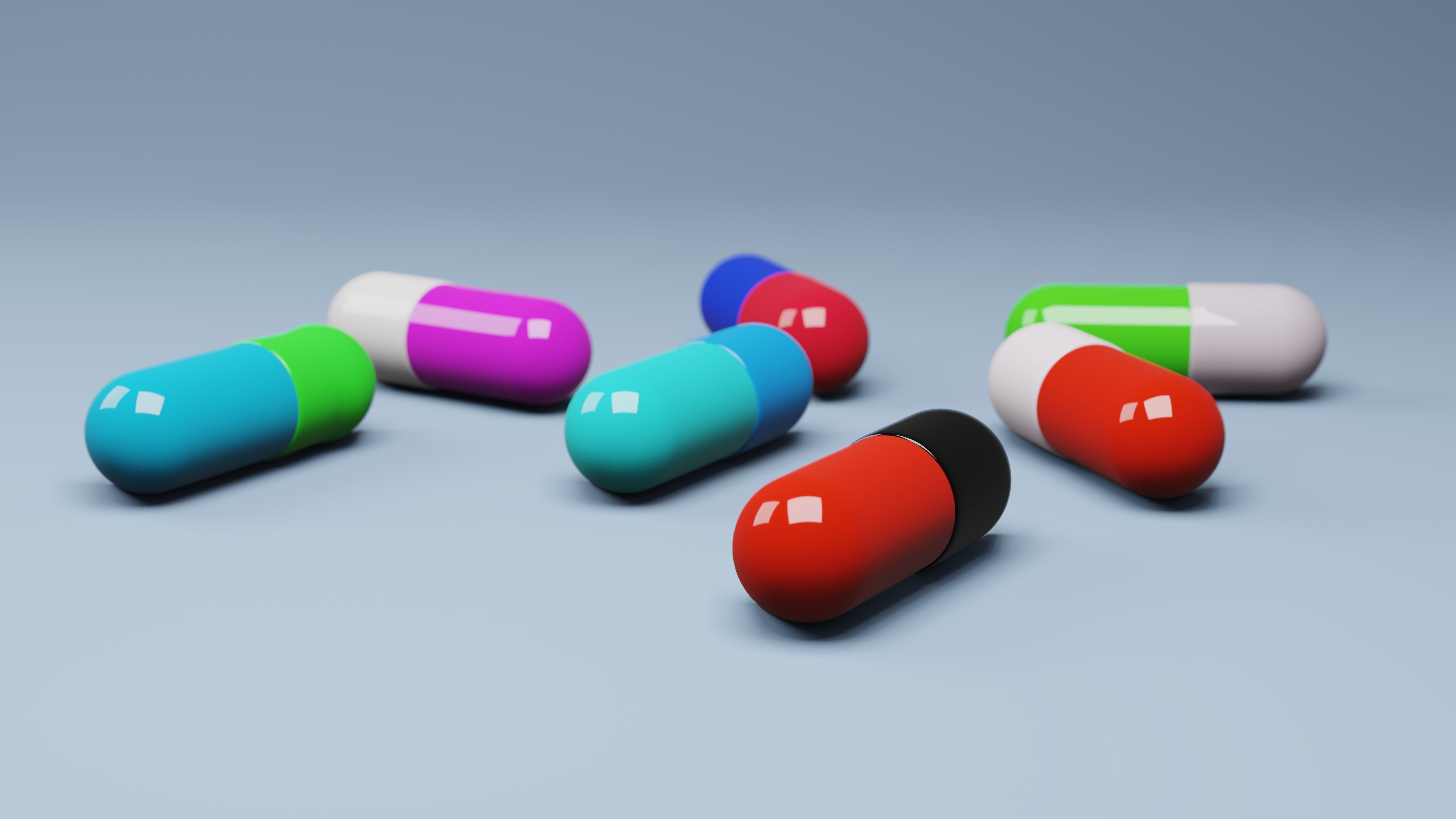  pill bottle and  capsule 3D model_3