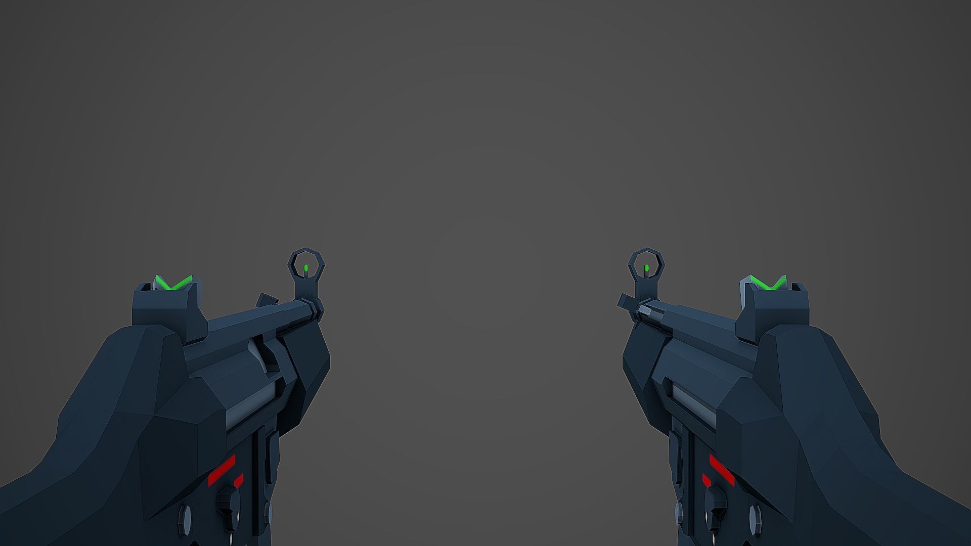 Stylized Mp5A2 SMG Low Poly Mobile Ready Low-poly 3D model_5