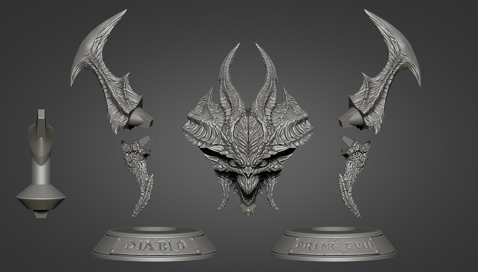 Diablo 3 Prime Evil Bust 3D print model_3