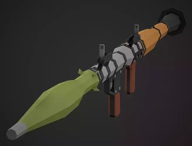 Stylized RPG-7 Low Poly Mobile Ready Low-poly 3D model