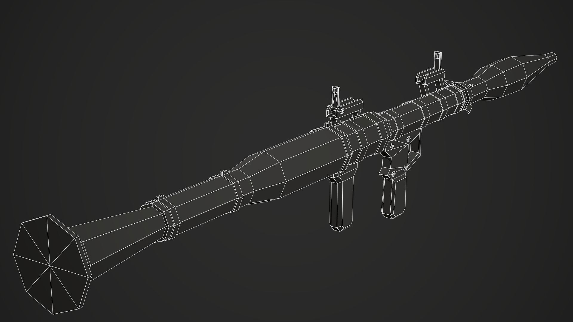 Stylized RPG-7 Low Poly Mobile Ready Low-poly 3D model_6