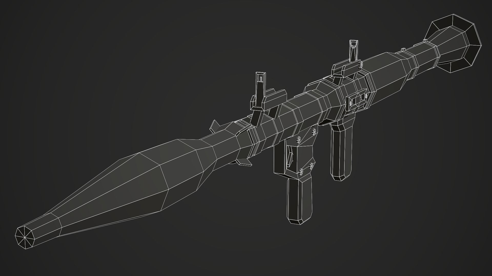 Stylized RPG-7 Low Poly Mobile Ready Low-poly 3D model_7