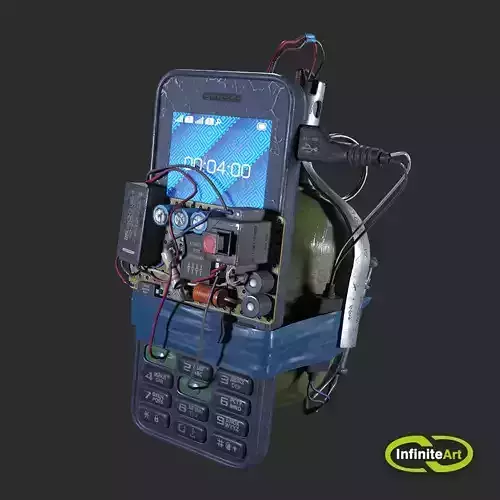 Explosive device Low-poly 3D model