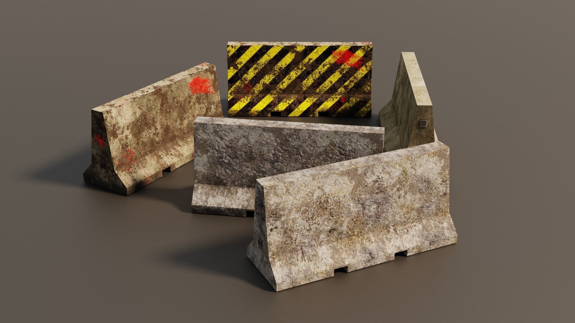 Concrete barriers  3D Model Collection_17
