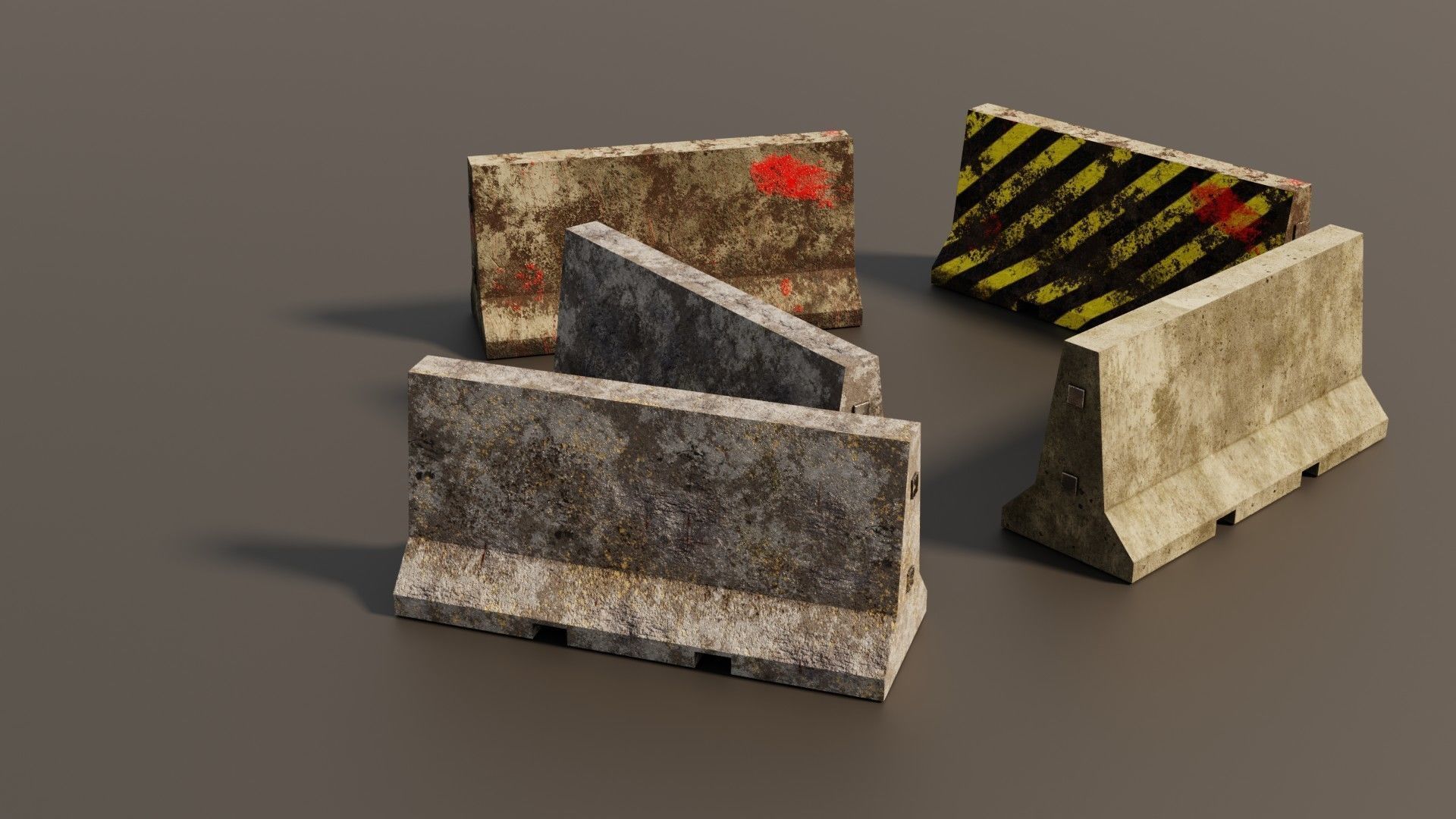 Concrete barriers  3D Model Collection_13