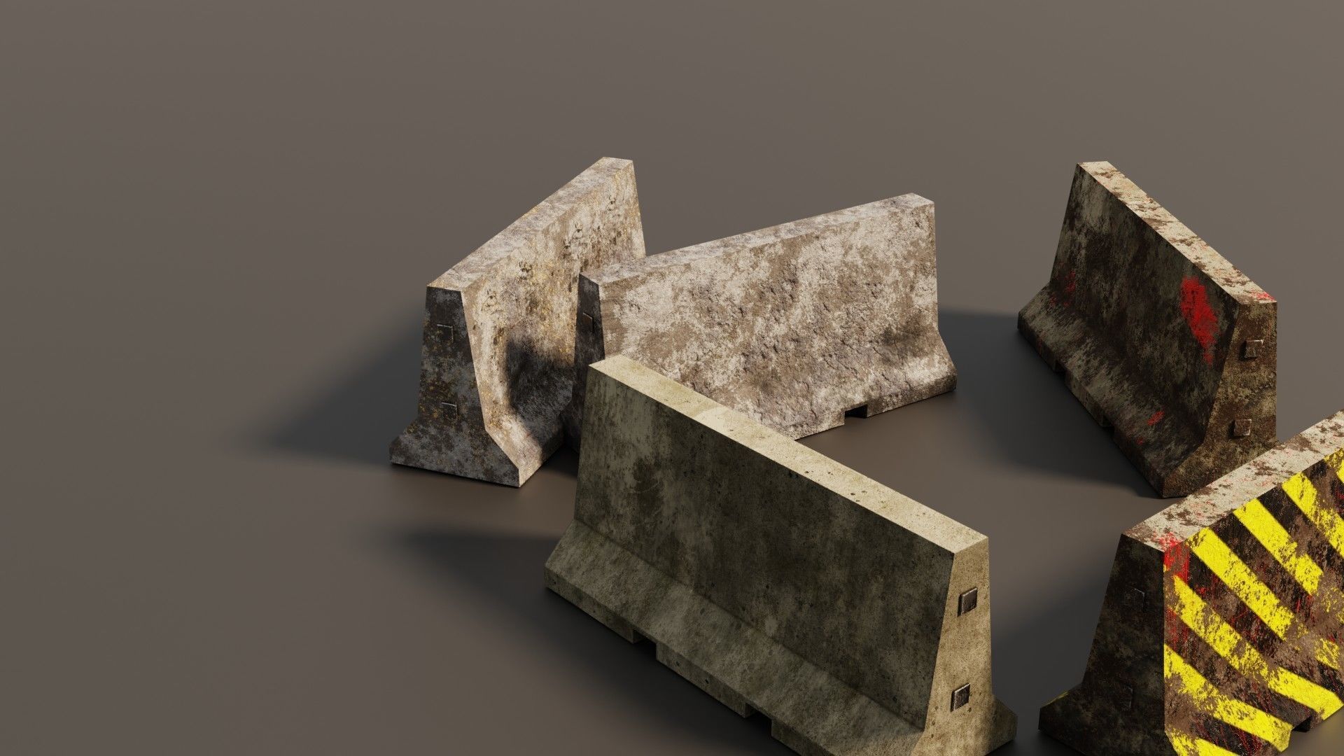 Concrete barriers  3D Model Collection_20