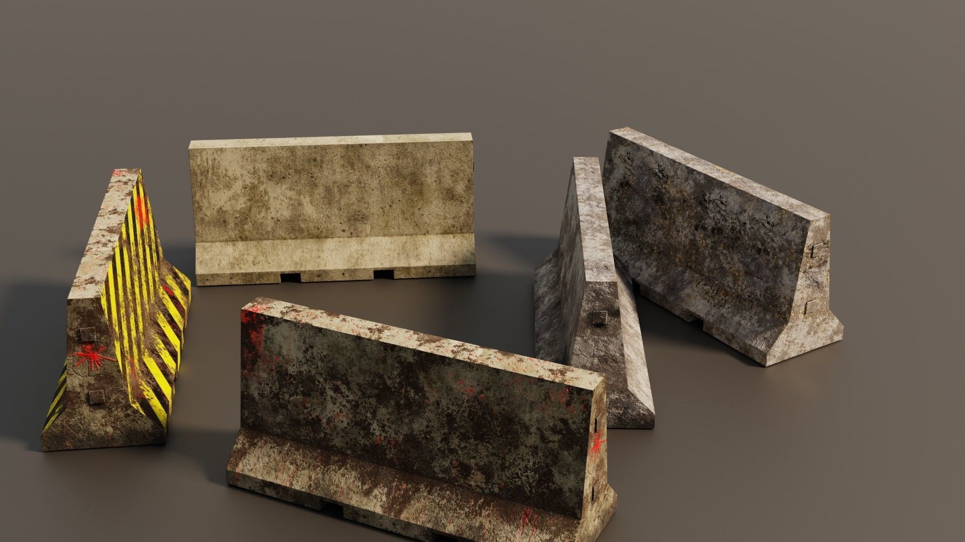 Concrete barriers  3D Model Collection_15