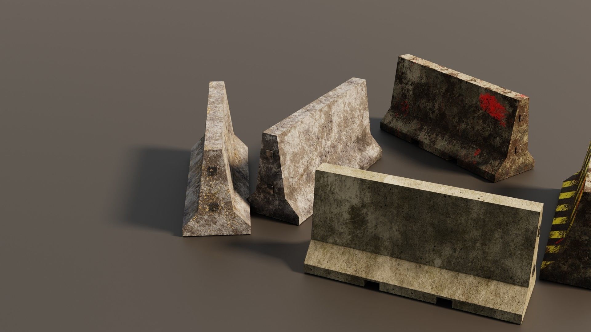 Concrete barriers  3D Model Collection_12