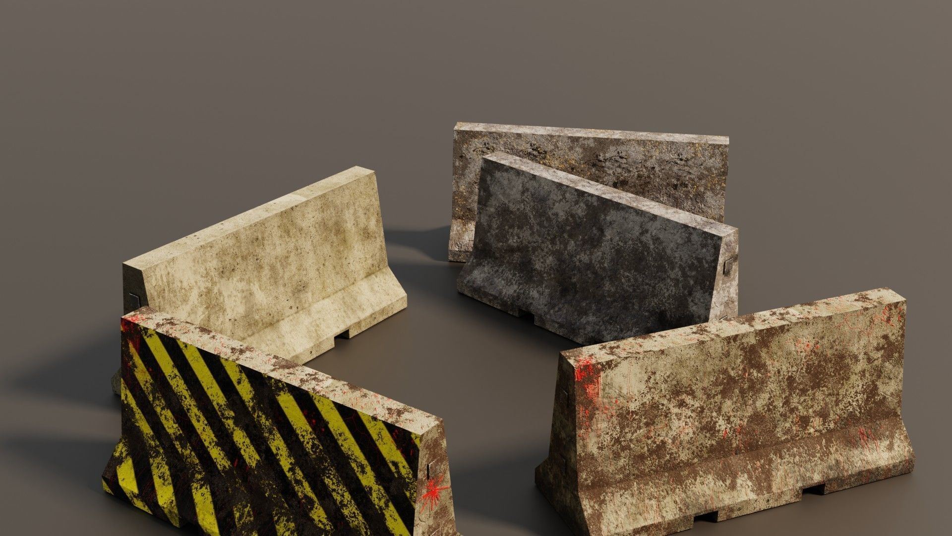 Concrete barriers  3D Model Collection_22