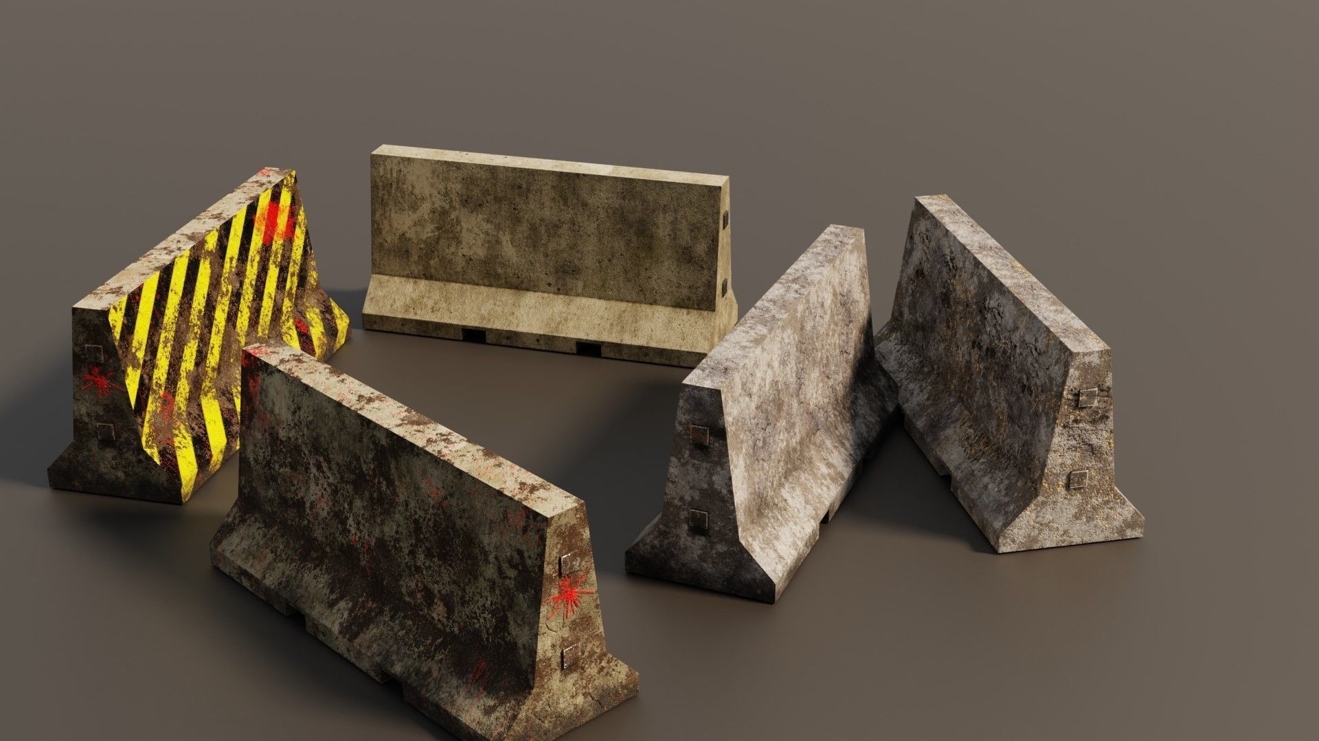 Concrete barriers  3D Model Collection_18