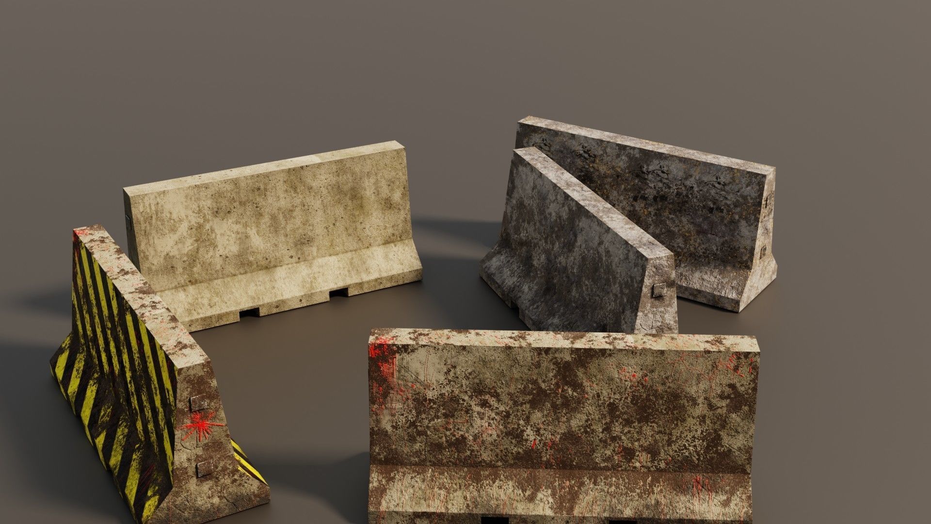 Concrete barriers  3D Model Collection_24