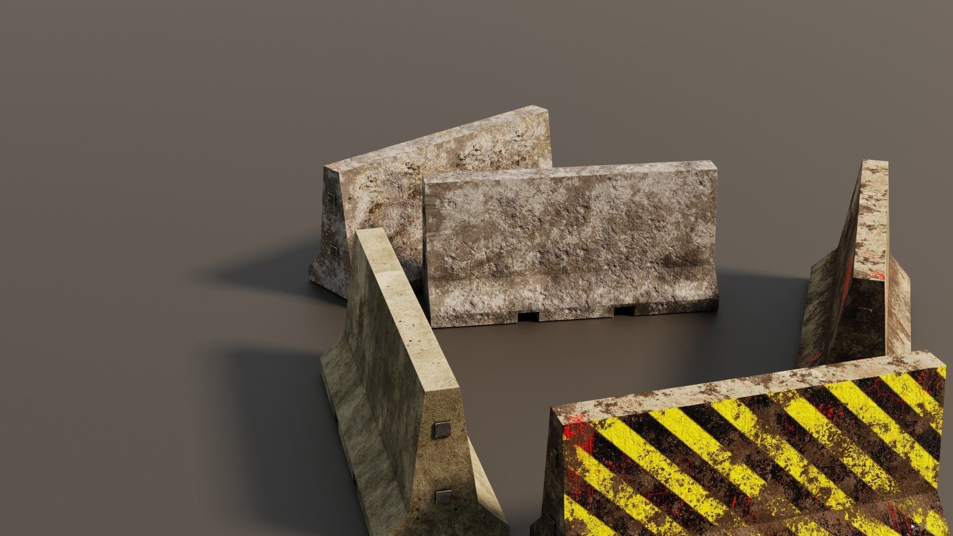 Concrete barriers  3D Model Collection_14