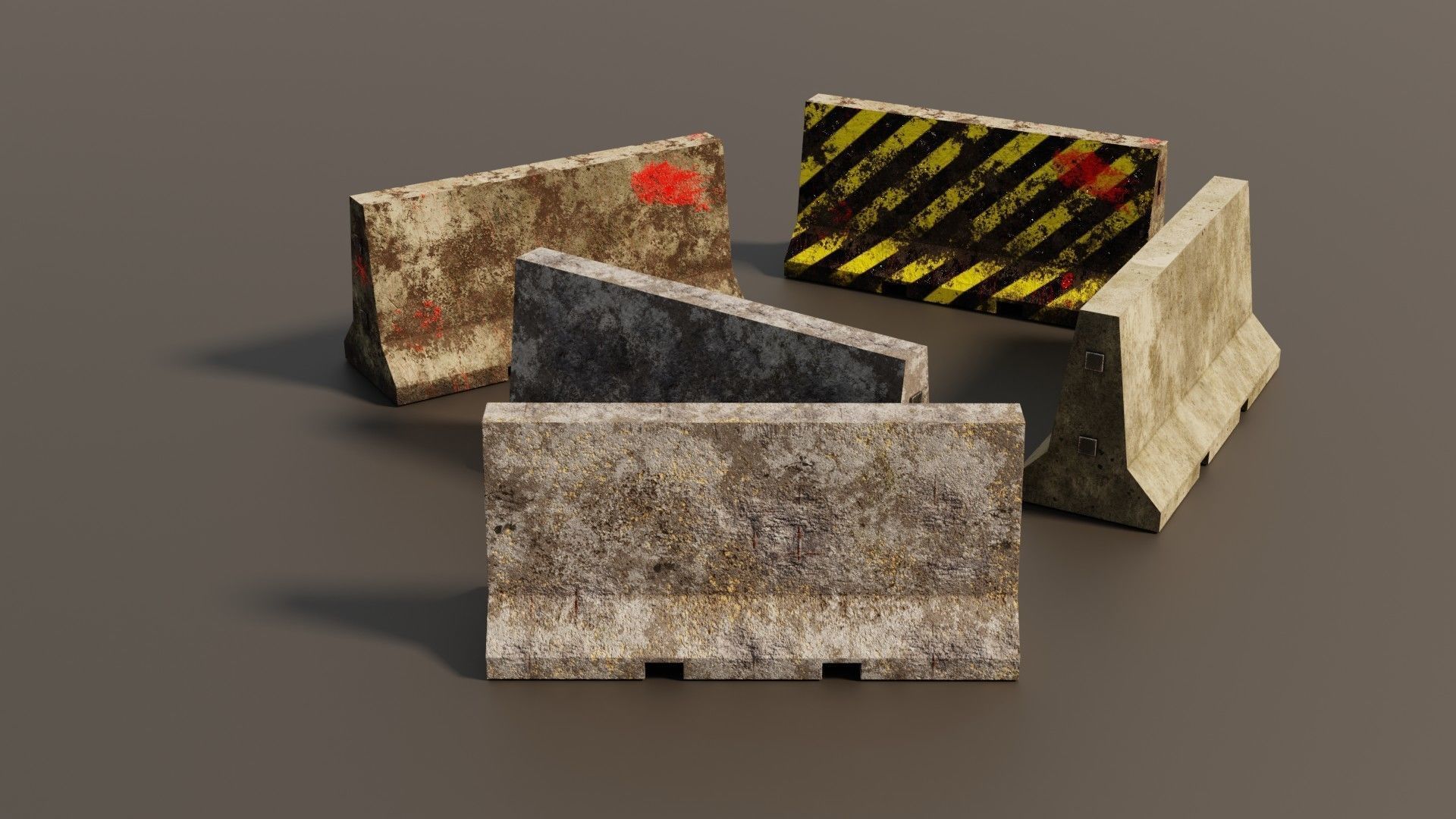 Concrete barriers  3D Model Collection_21
