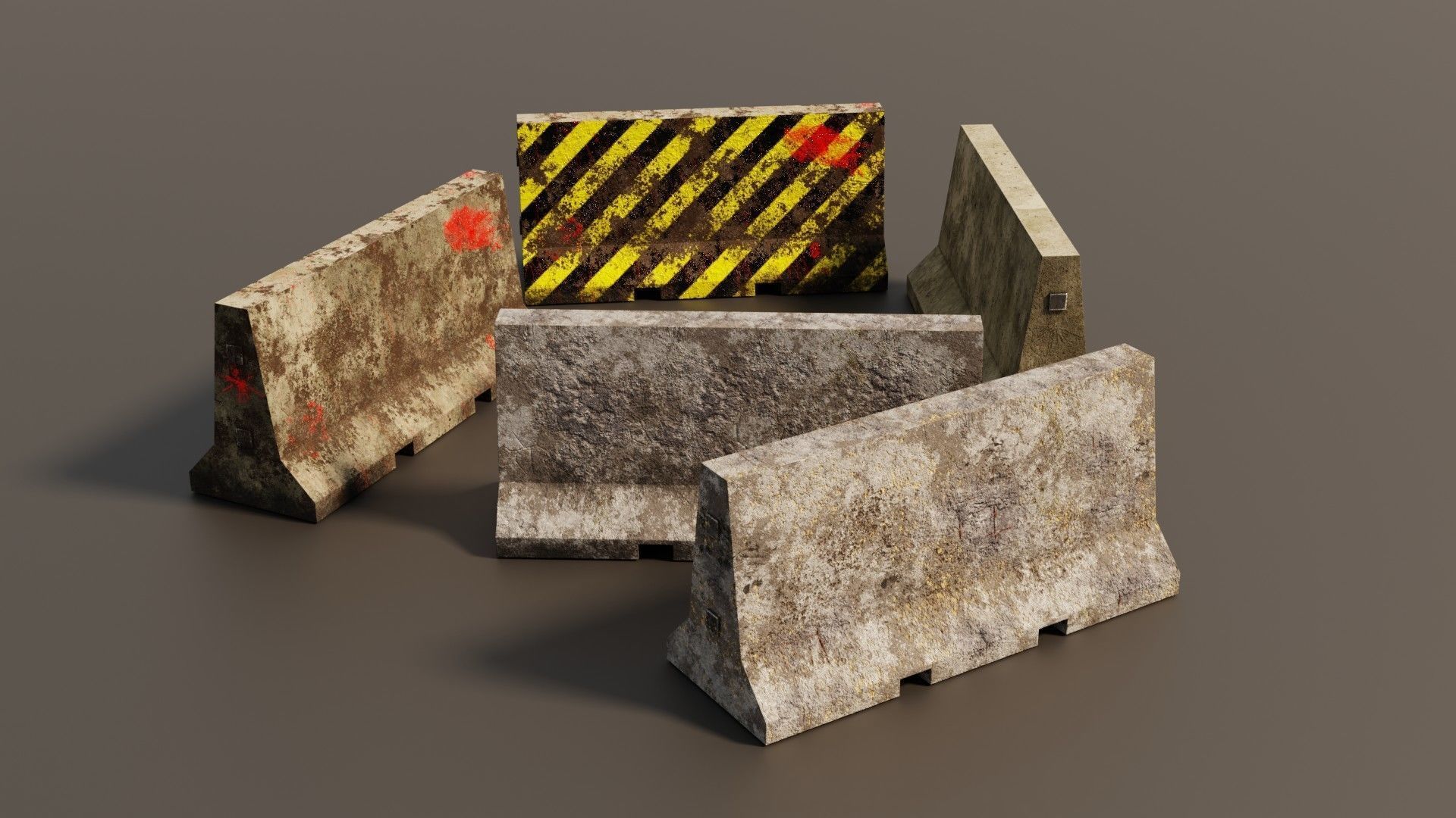 Concrete barriers  3D Model Collection_23