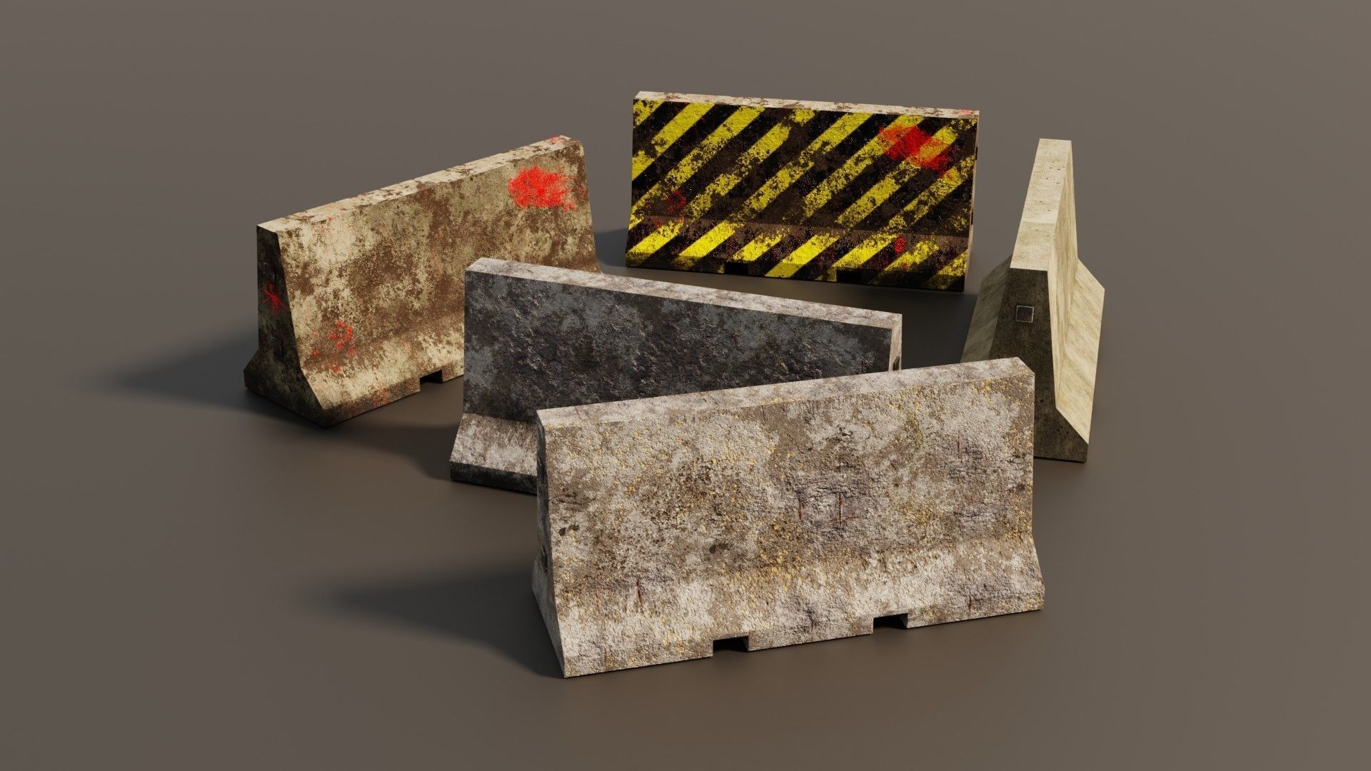 Concrete barriers  3D Model Collection_19