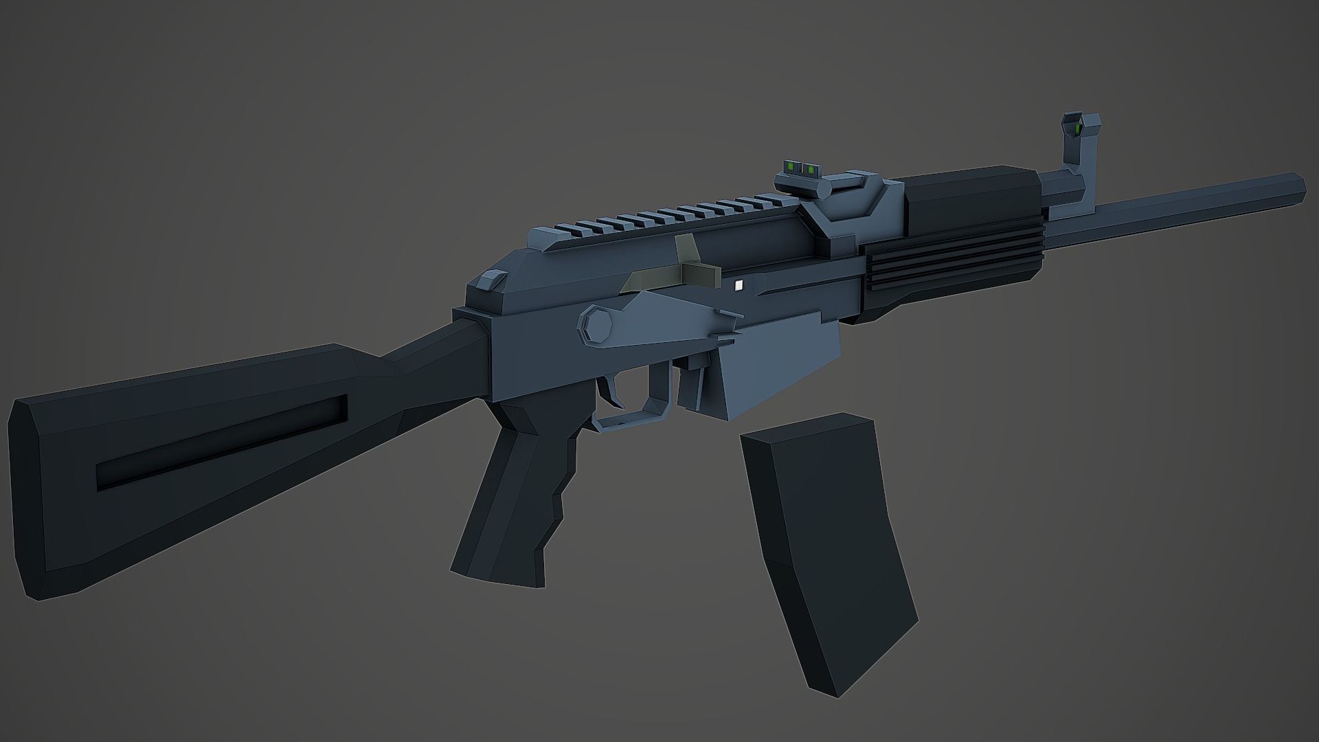 Stylized Vepr-12 Shotgun Low Poly Mobile Ready Low-poly 3D model_4