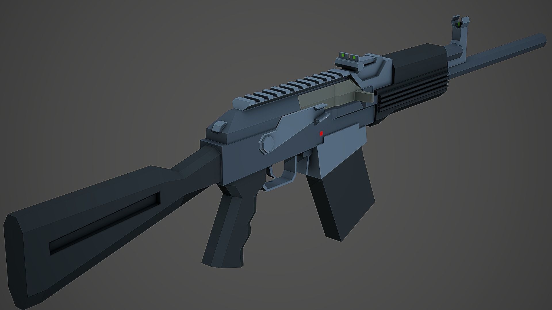 Stylized Vepr-12 Shotgun Low Poly Mobile Ready Low-poly 3D model_1