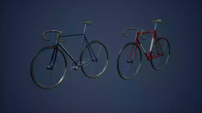 Modular Bike Game Ready Low-poly 3D model