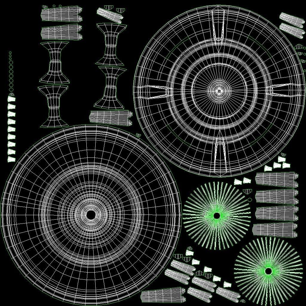 UFO spaceship Low-poly 3D model_19