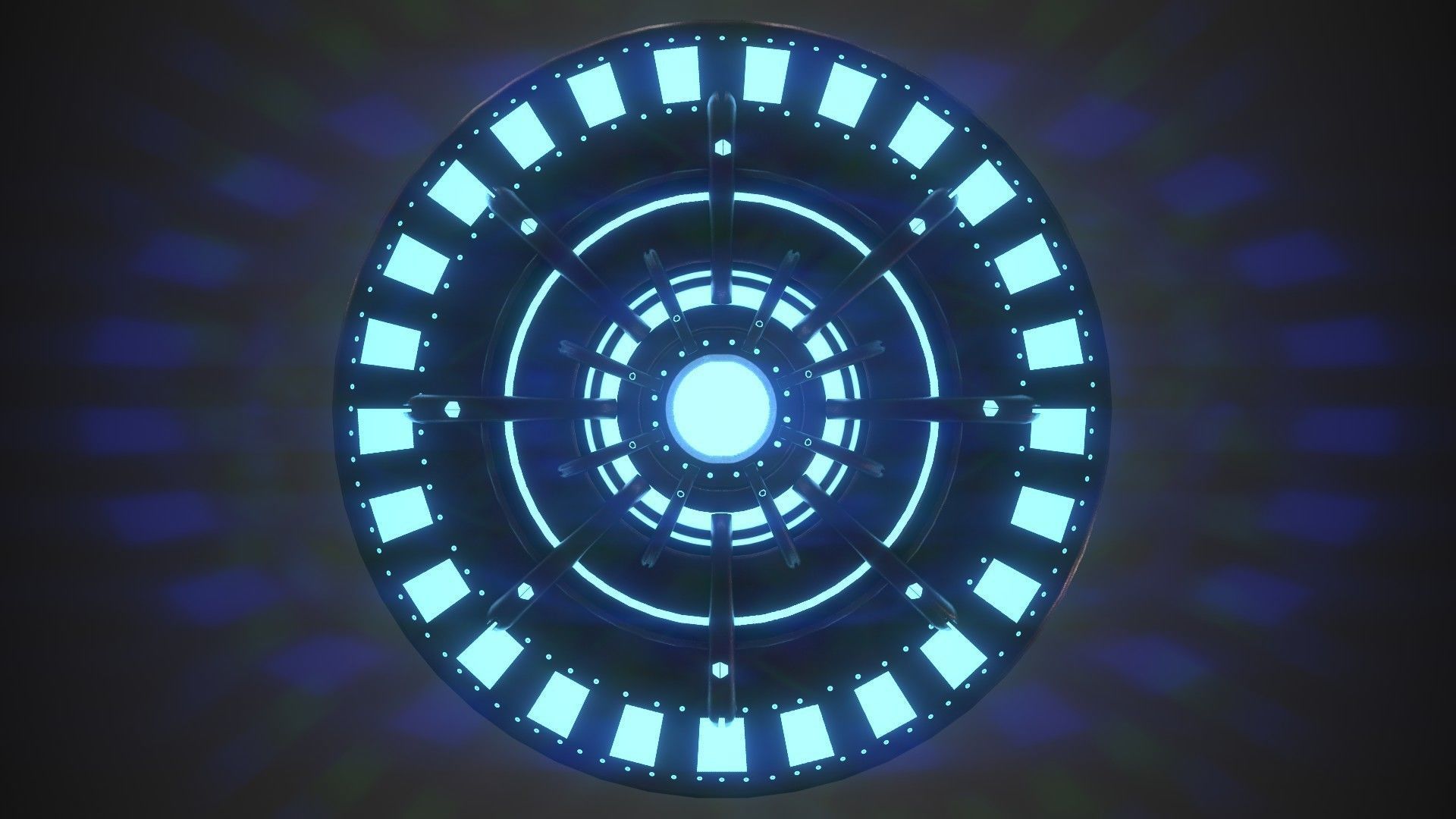 UFO spaceship Low-poly 3D model_9