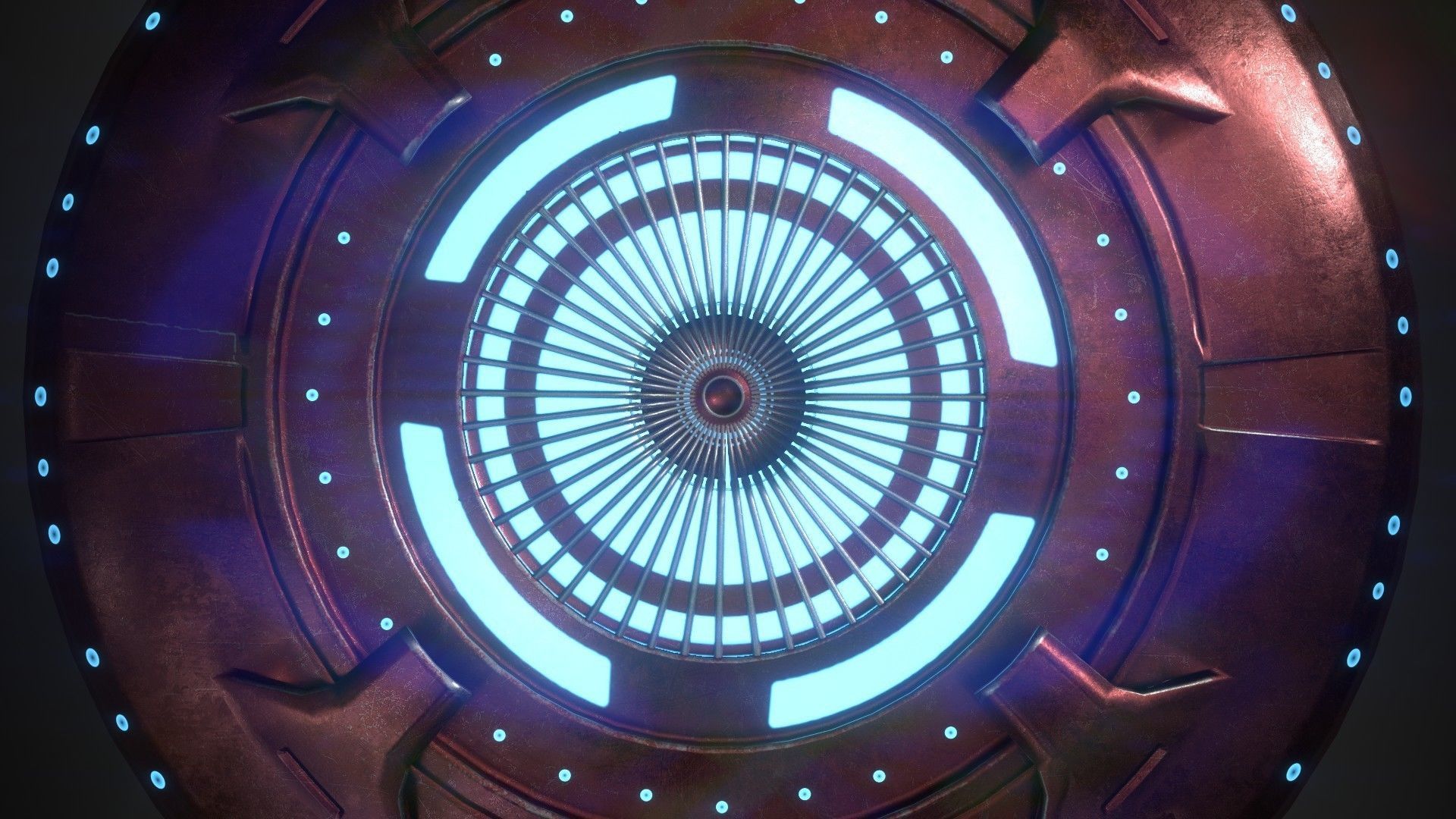 UFO spaceship Low-poly 3D model_3