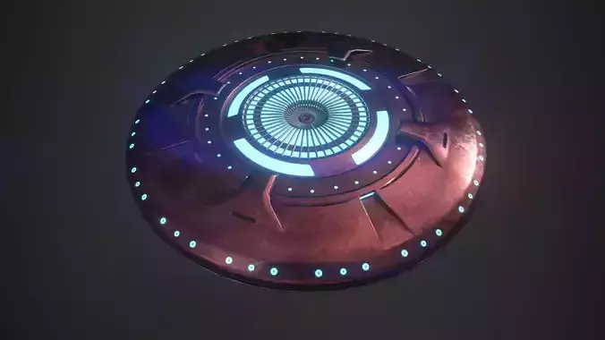 UFO spaceship Low-poly 3D model