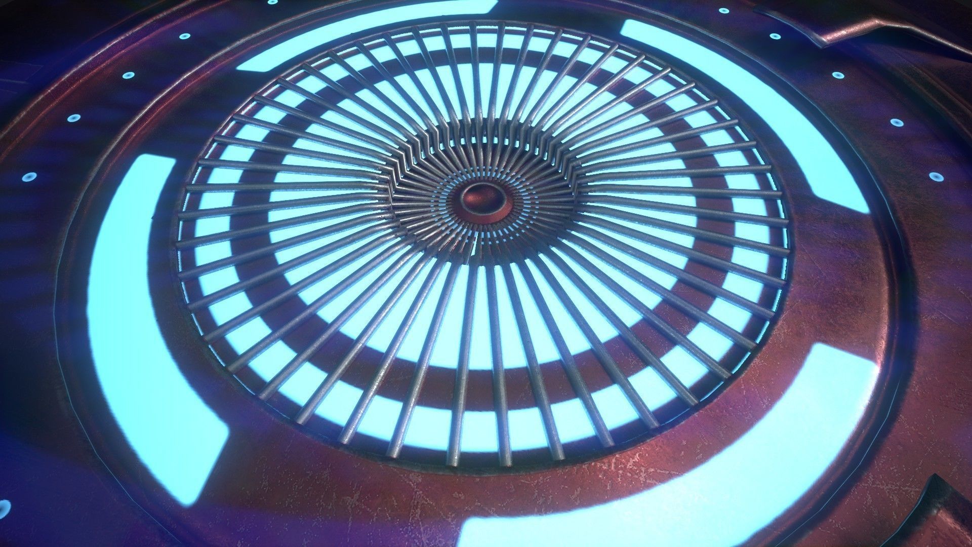 UFO spaceship Low-poly 3D model_4