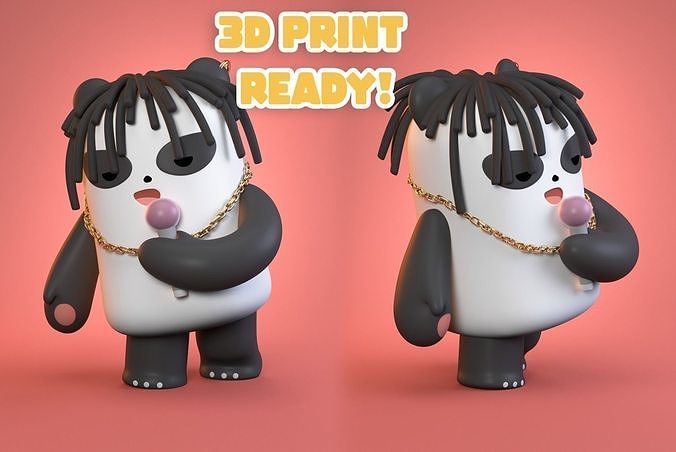 Panda Rapper 3D print model