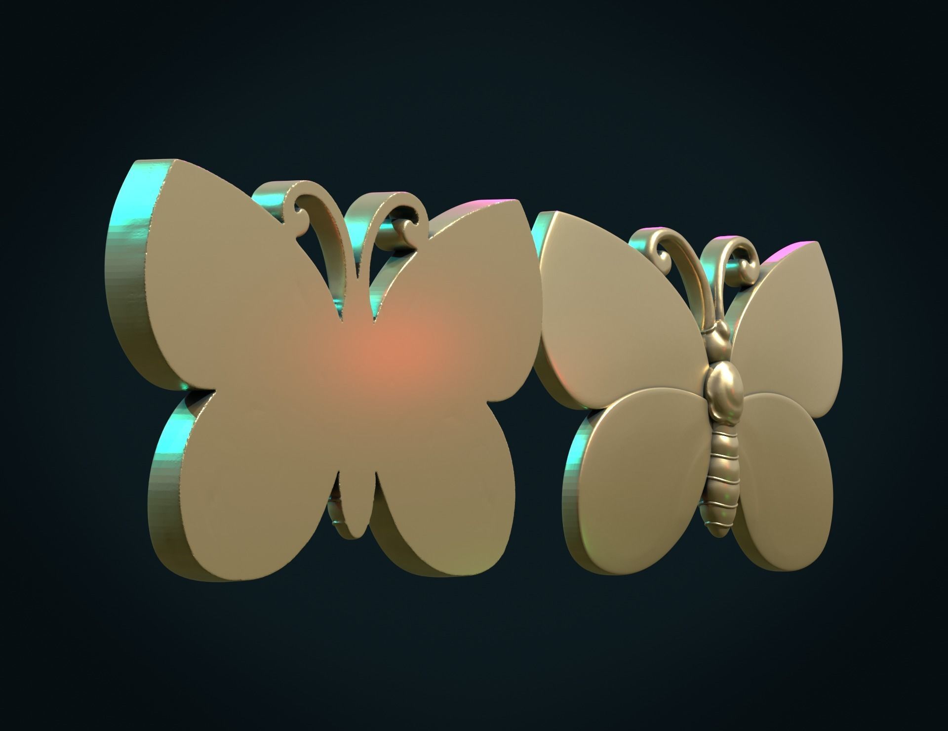 Butterfly III 3D print model_9