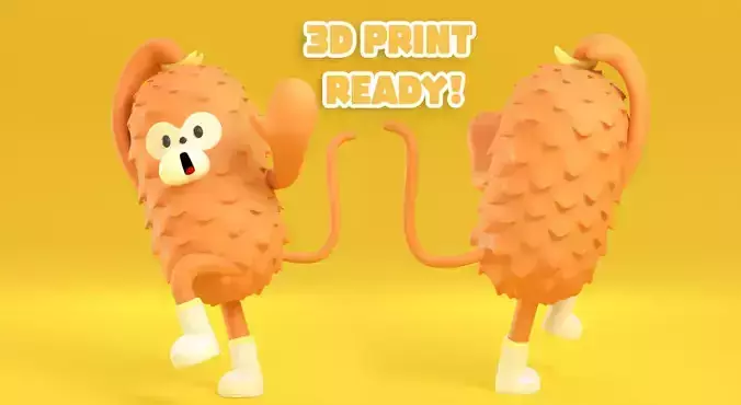 Monkey toy animal dancing 3D print model