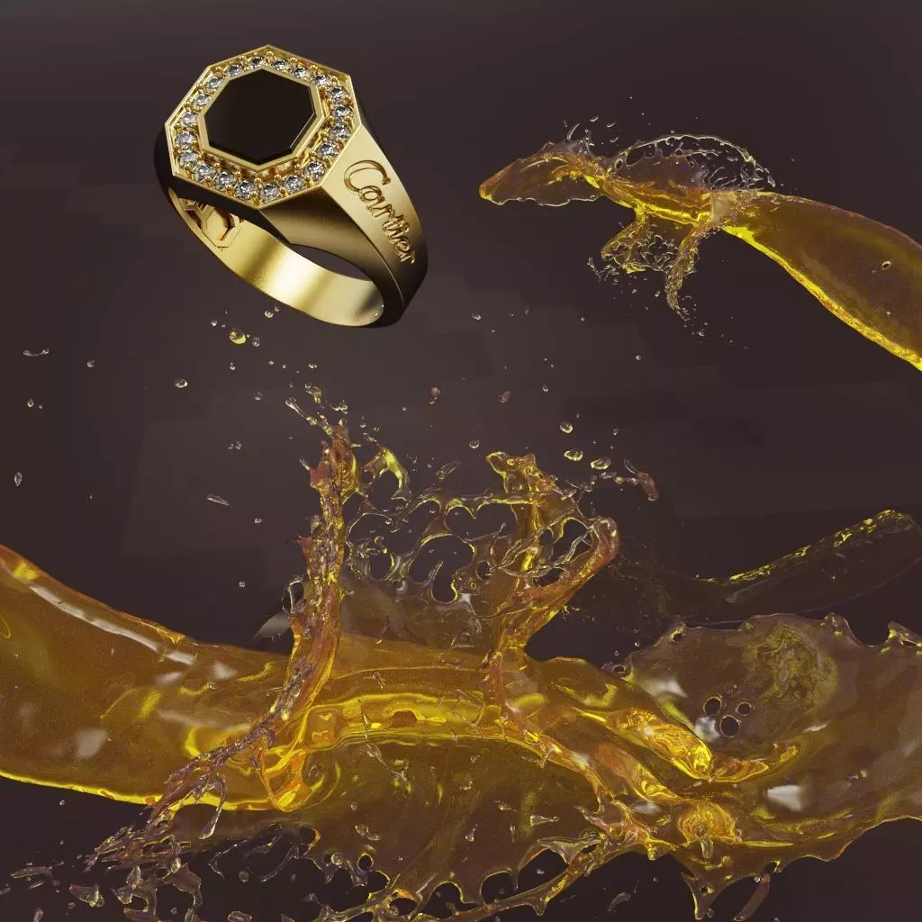 Onixring dimensions of diamond ring 3D print model