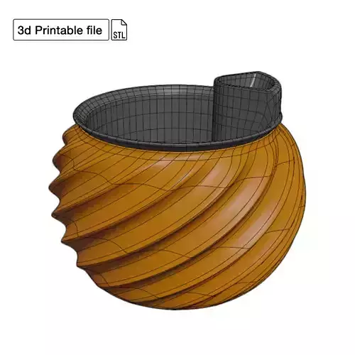 Self Watering Planter STL File for 3D Printing   3D print model