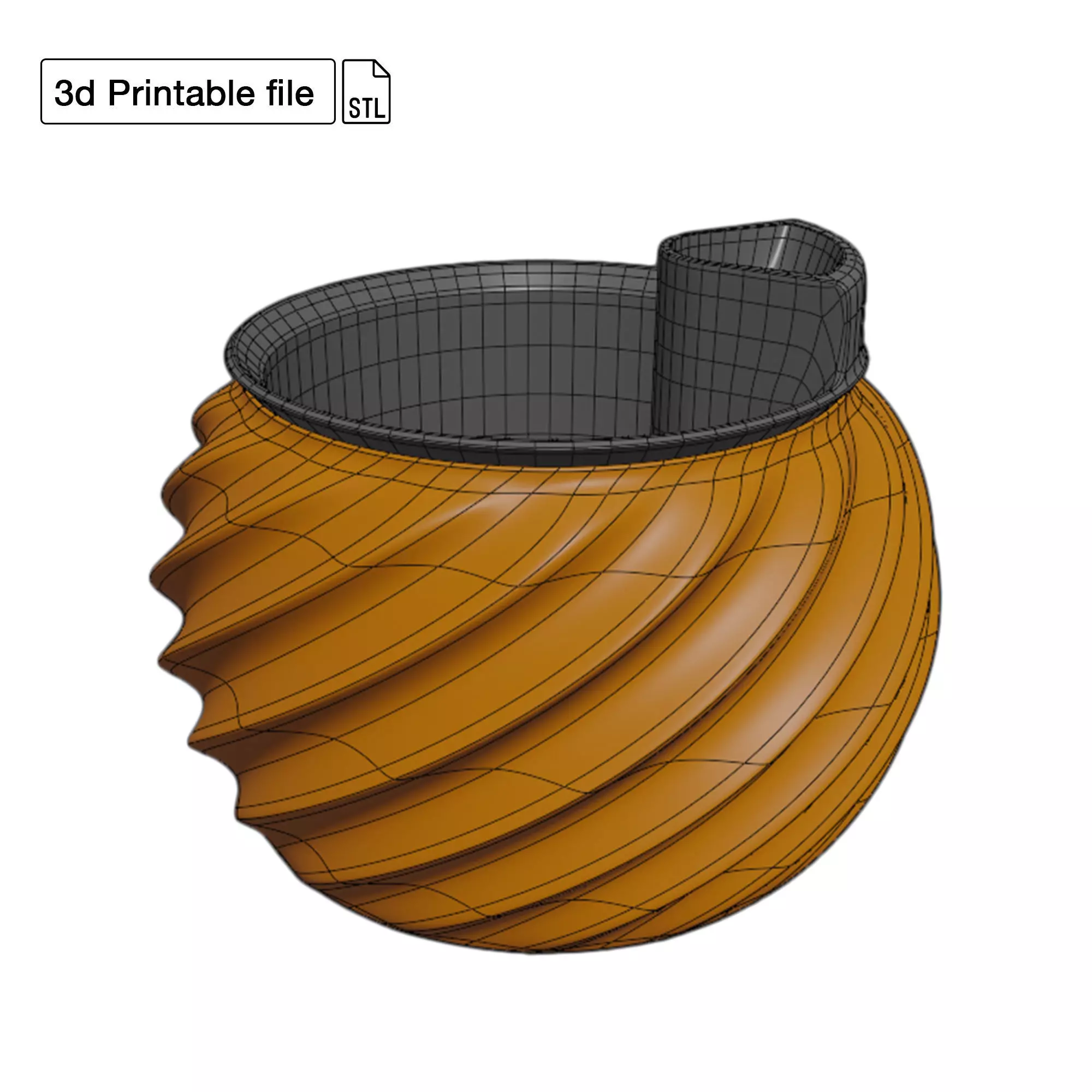 Self Watering Planter STL File for 3D Printing   3D print model_0