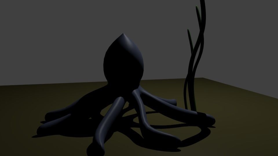 Simple Octopus Or Simple Gurita  Free 3D model_3