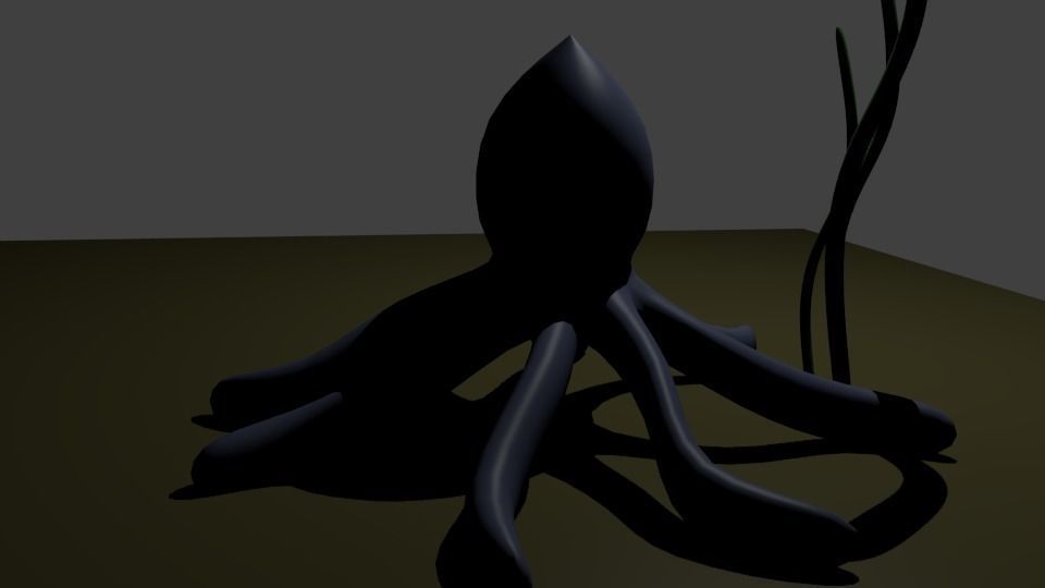 Simple Octopus Or Simple Gurita  Free 3D model_4
