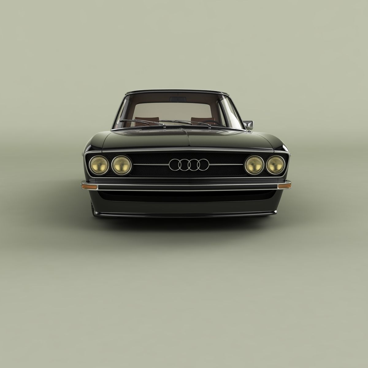 Audi 100 C1 1973 3D model_4