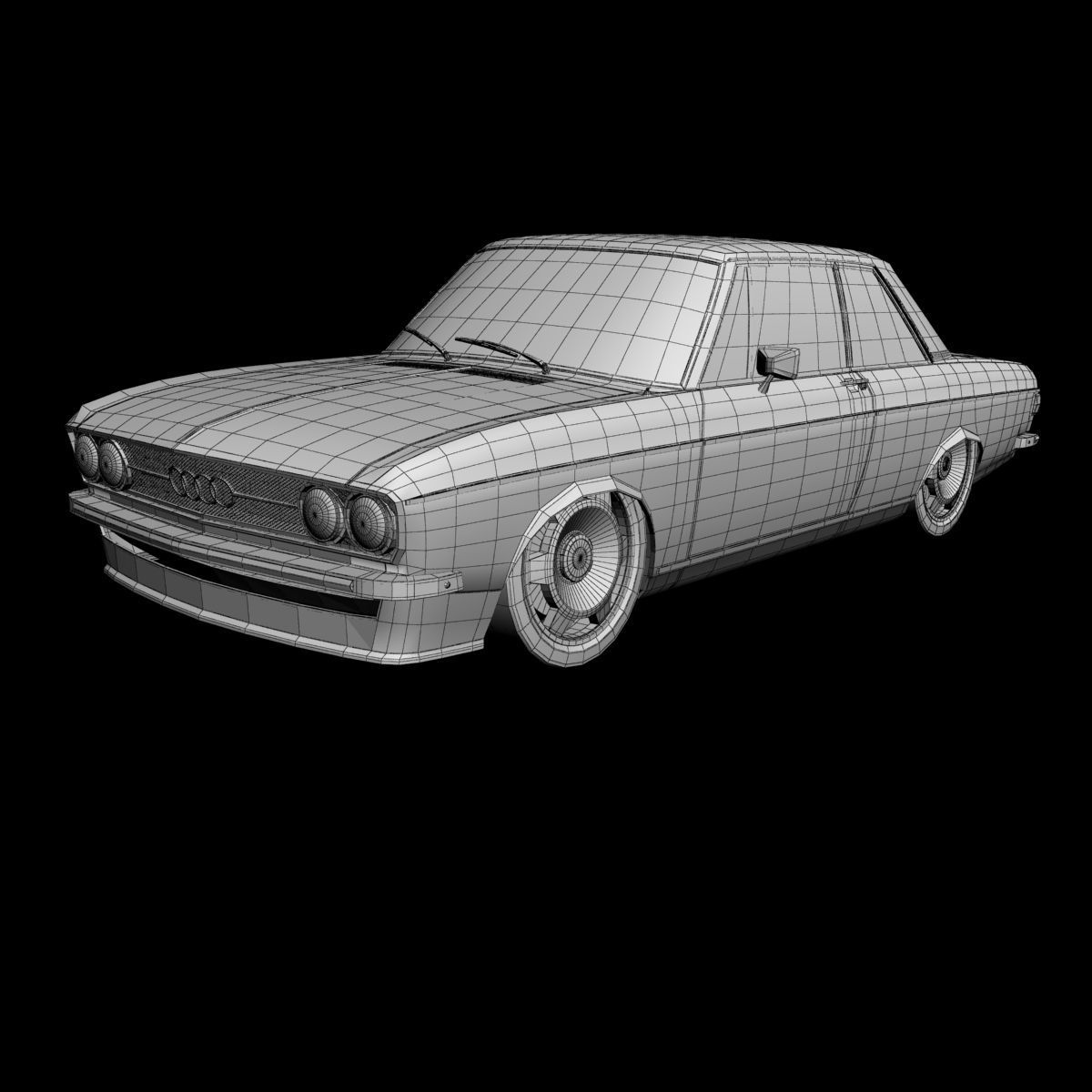 Audi 100 C1 1973 3D model_13