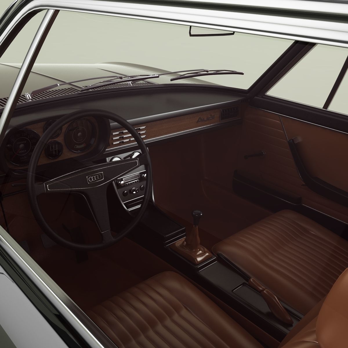 Audi 100 C1 1973 3D model_8