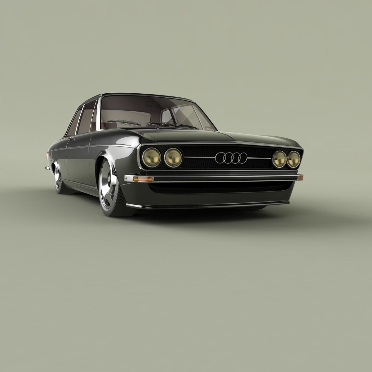 Audi 100 C1 1973 3D model_9