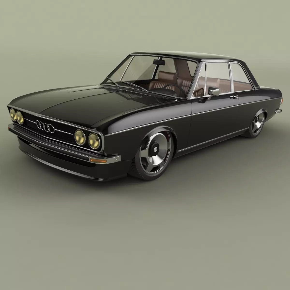 Audi 100 C1 1973 3D model_0